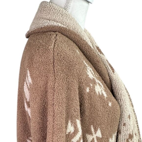 Knox Rose Sweater Brown Cream Aztec Pattern Open Front Boho Cardigan Size XL - Picture 5 of 10